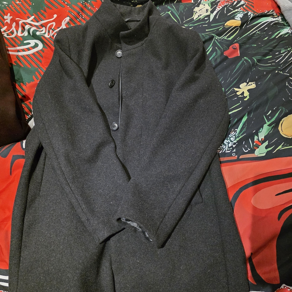 Elegant Dark Gray Trench Coat for Men